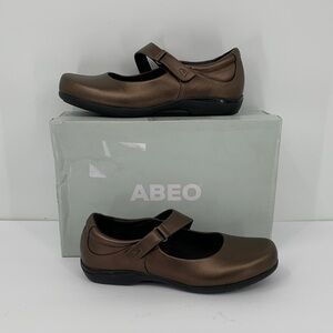 ABEO Alice maryjane shoe flat comfort footbed bronze metallic brown new 8